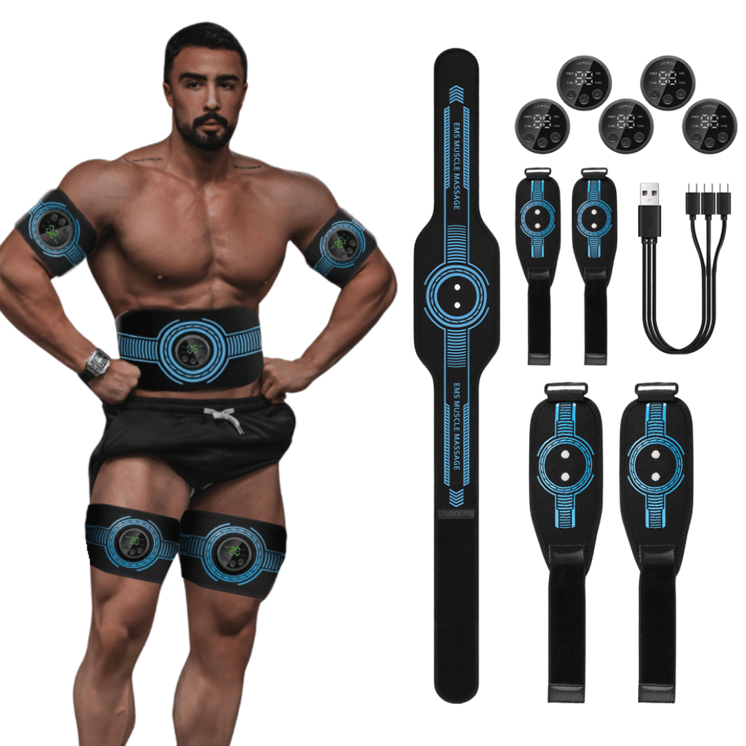 Muscle Stimulator Bundle: Perfect for Men and Women – Target Arms, Legs & Abs with 5-Pack