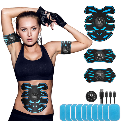 Professional Abs & Arms EMS Muscle Machine with Gel Pads