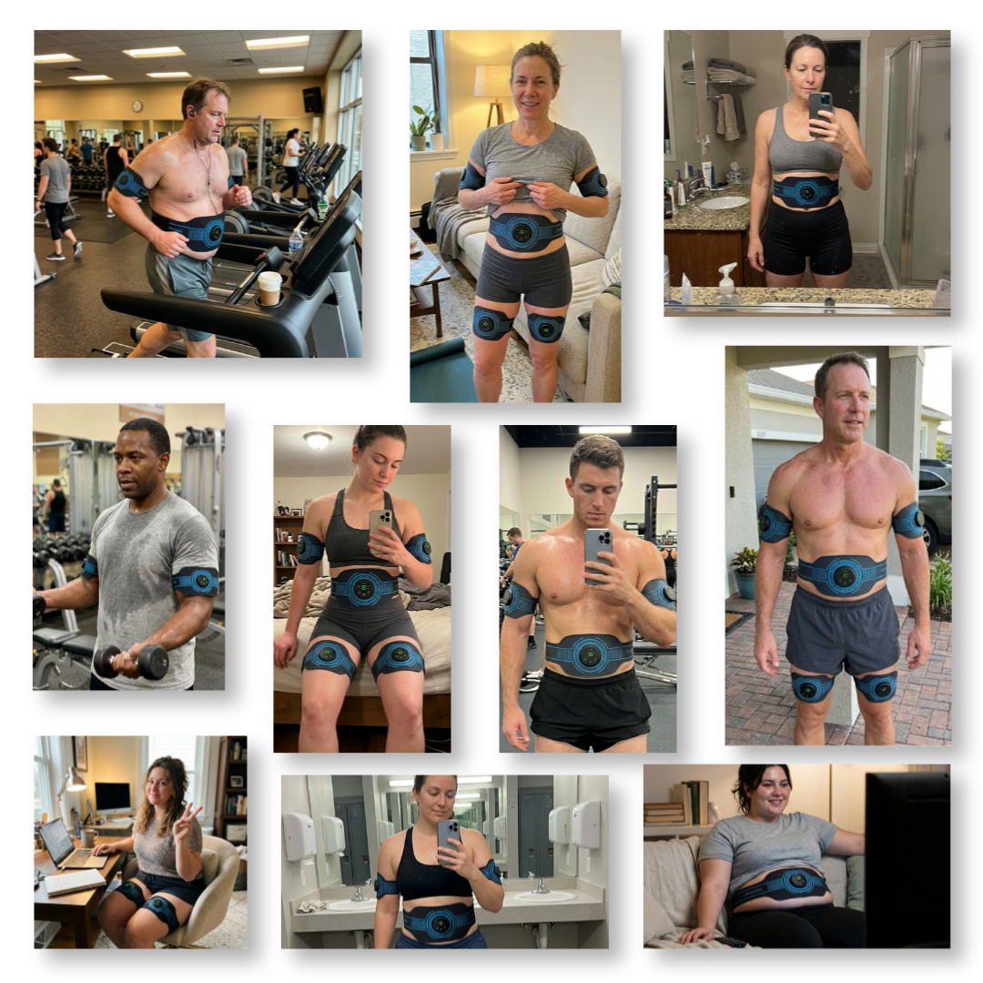 FlexPro 360 EMS Muscle Stimulator | Full Body for Abs, Arms & Legs | 5-Piece Set