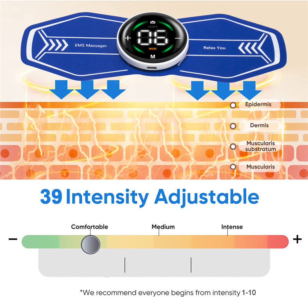 Smart EMS Pulse Massager – Remote Control, Touchscreen, Multi-Mode for Neck & Shoulder
