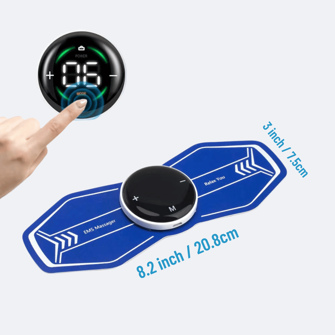 Smart EMS Pulse Massager – Remote Control, Touchscreen, Multi-Mode for Neck & Shoulder
