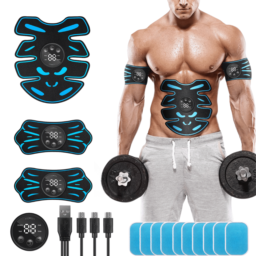 8 Abs Stimulator - 8 Abs + Arms + Gel Pads All-Around 360 Abs Stimulator