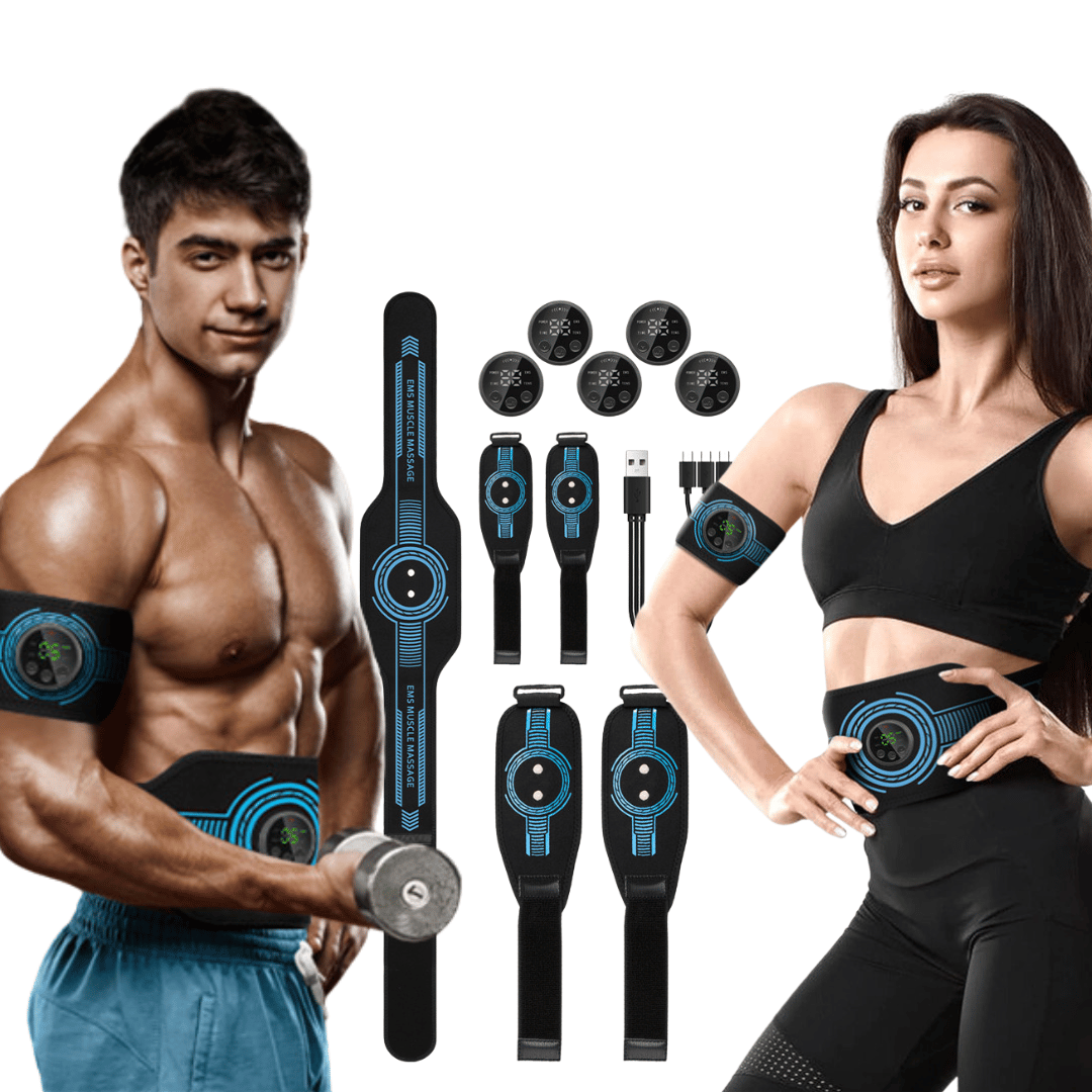 Muscle Stimulator Bundle: Perfect for Men and Women – Target Arms, Legs &amp; Abs with 5-Pack