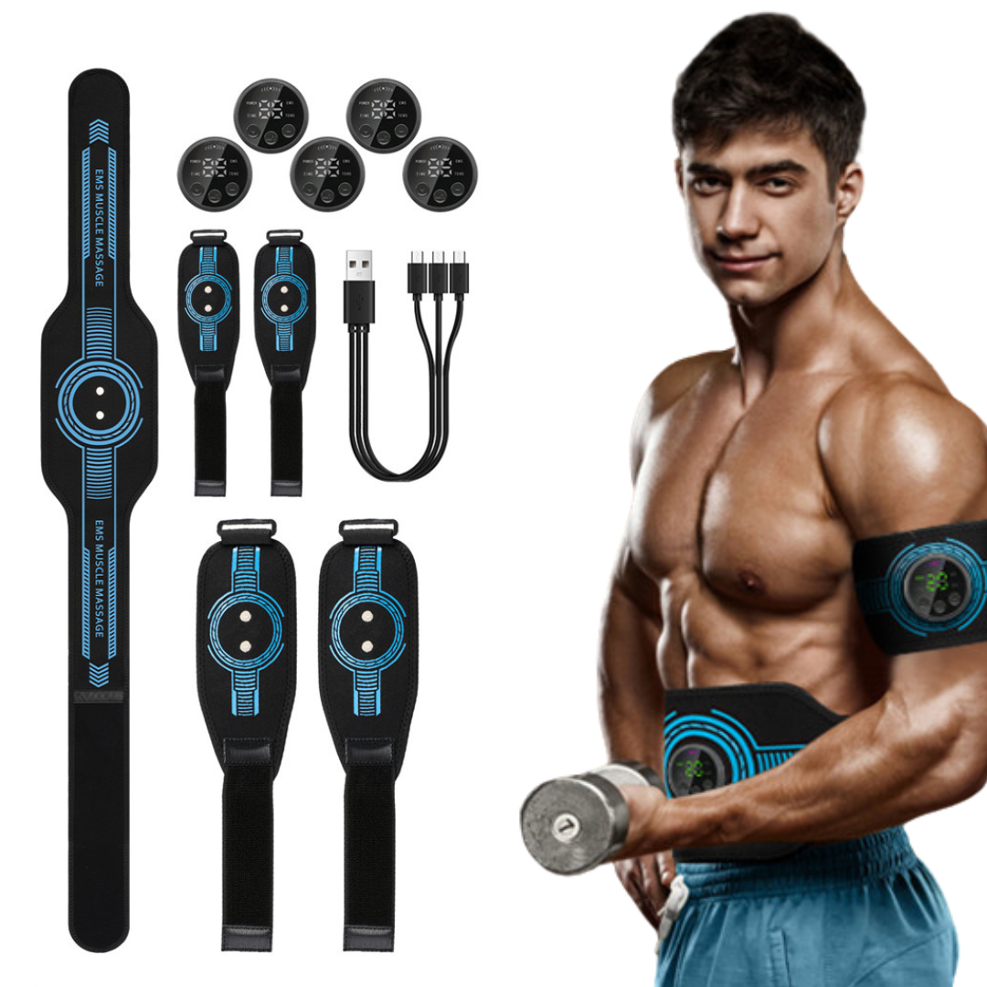 Muscle Stimulator Bundle: Perfect for Men and Women – Target Arms, Legs &amp; Abs with 5-Pack