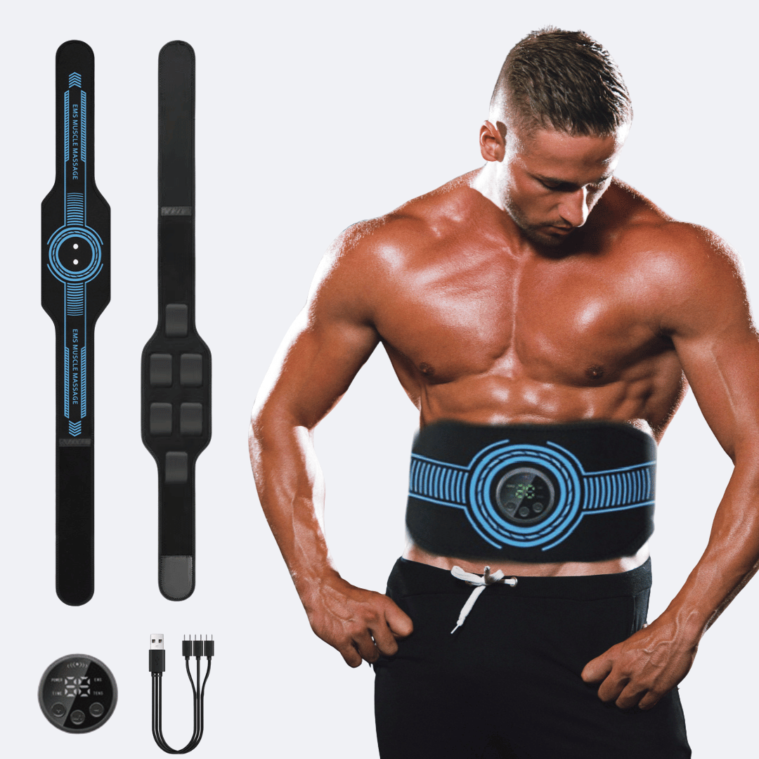 EMS Abs Stimulator Belt – Abs & Arms & Legs Full Body Toning Set for Men & Women