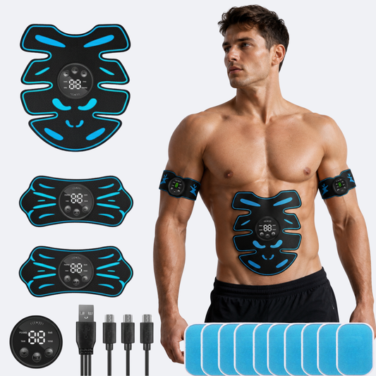 8 Abs Stimulator - 8 Abs + Arms + Gel Pads All-Around 360 Abs Stimulator