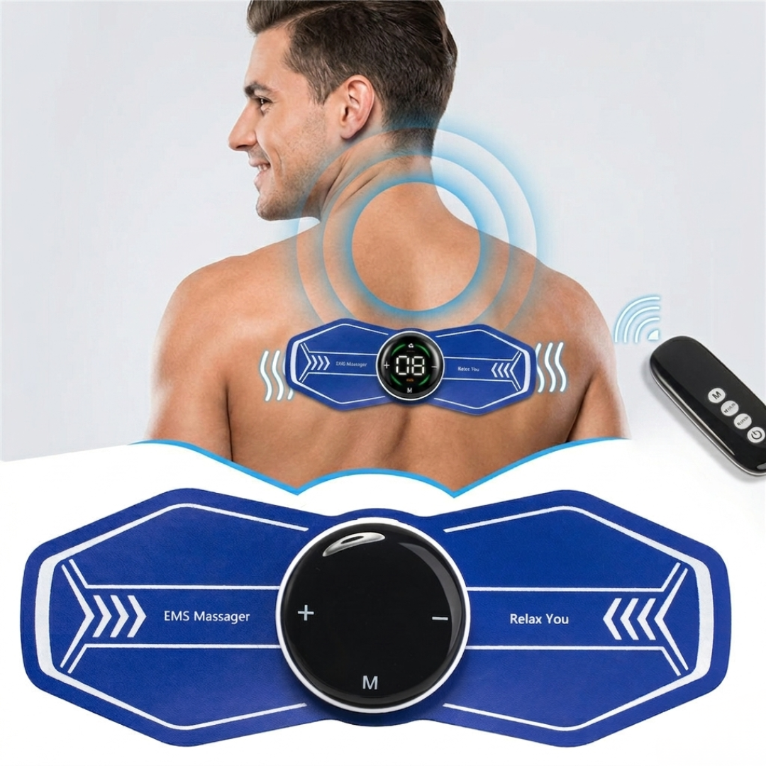 EMS Back & Neck Muscle Stimulator – Touchscreen, Remote Control & Multi-Mode